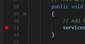 Breakpoint in Visual Studio Code